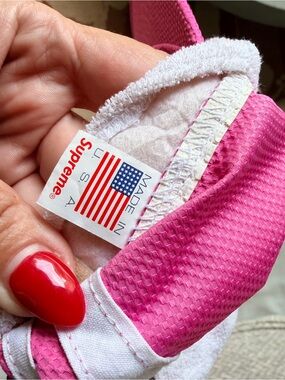Supreme Hot Pink Mesh Cap with USA Tag
